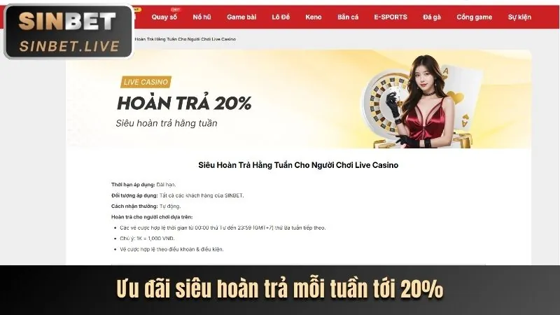 Hoàn trả hàng ngày và hàng tuần rubik88